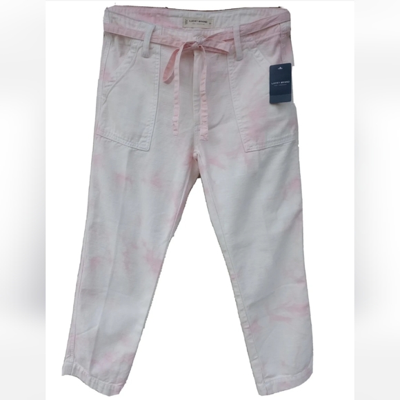 Lucky Brand Mid Rise Utility Straight Jeans Tie Dye - Picture 2 of 11